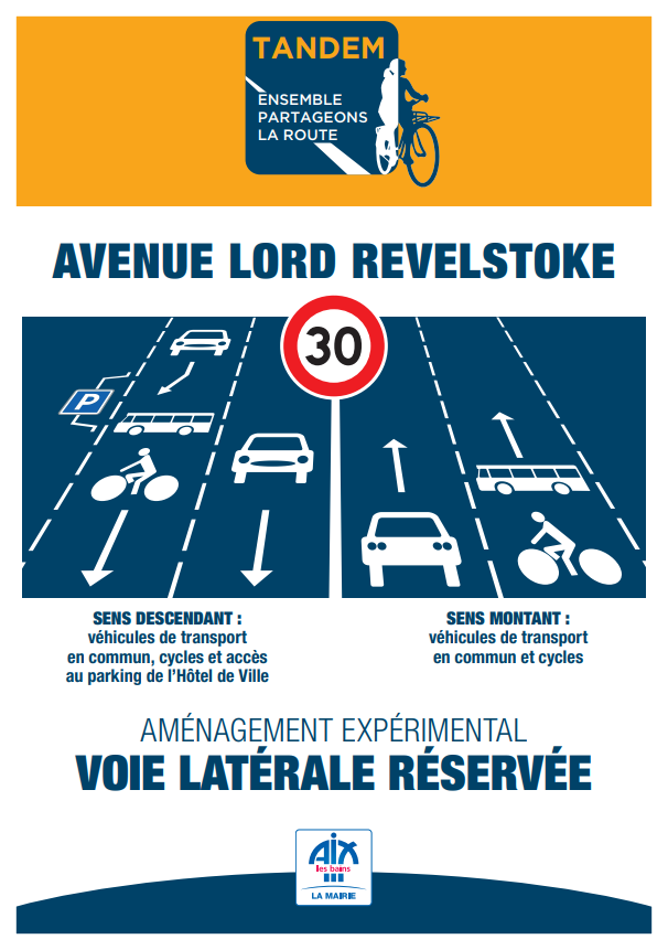 Flyer Aménagement cyclable avenue Lord Relvelstoke